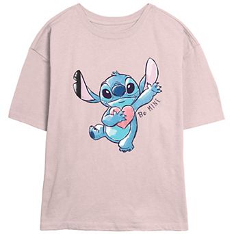Disney's Lilo & Stitch Juniors' Be Mine Stitch Skimmer Graphic Tee