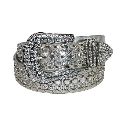 Ctm Women's 1/2 Inch Western Rhinestone Belt
