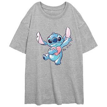 Disney's Lilo & Stitch Juniors' Be Mine Stitch Oversized Graphic Tee