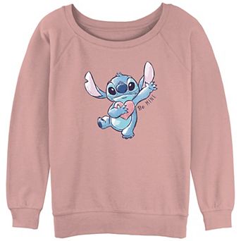 Disney's Lilo & Stitch Juniors' Be Mine Stitch Slouchy Terry Graphic Pullover