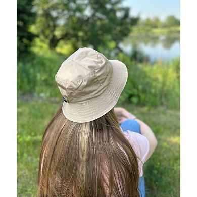 Angela & William Waterproof Packable Rain Hat With Zippered Closure