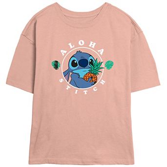 Disney's Lilo & Stitch Juniors' Aloha Stitch Skimmer Graphic Tee