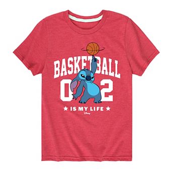 Disney's Lilo & Stitch Boys 8-20 Basketball Is My Life Graphic Tee