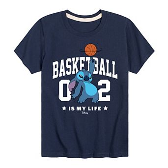 Disney's Lilo & Stitch Boys 8-20 Basketball Is My Life Graphic Tee