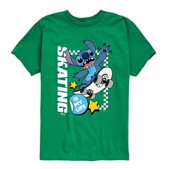 Disney's Lilo & Stitch Boys 8-20 Skating Is My Life Graphic Tee