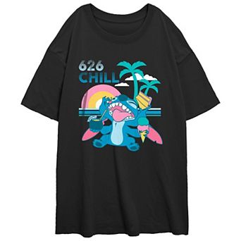 Disney's Lilo & Stitch Juniors' 626 Chill Oversized Graphic Tee
