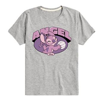 Disney's Lilo & Stitch Boys 8-20 Varsity Angel Graphic Tee