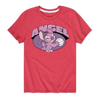 Disney's Lilo & Stitch Boys 8-20 Varsity Angel Graphic Tee
