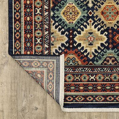 StyleHaven Linwood Bohemian Tribal Fringed Edge Wool Blend Area Rug