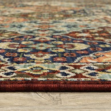 StyleHaven Linwood Bohemian Medallion Fringed Edge Wool Blend Area Rug