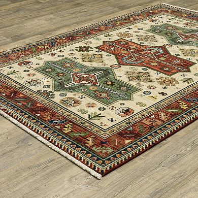 StyleHaven Linwood Tribal Medallions Wool Blend Area Rug