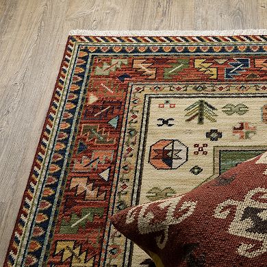 StyleHaven Linwood Tribal Medallions Wool Blend Area Rug