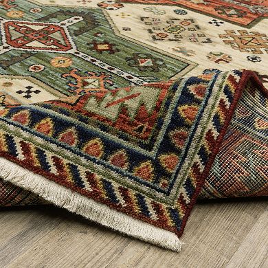 StyleHaven Linwood Tribal Medallions Wool Blend Area Rug
