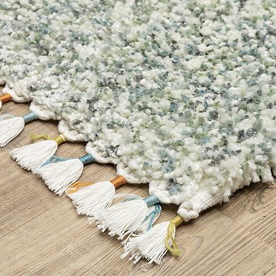 StyleHaven Aurelia Static Solid Shag Tassel Fringe Area Rug