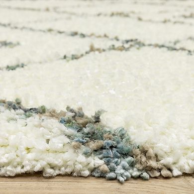 StyleHaven Aurelia Diamond Lattice Shag Tassel Fringe Area Rug