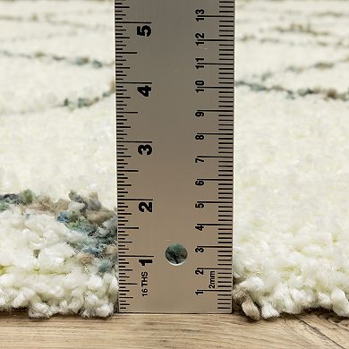 StyleHaven Aurelia Diamond Lattice Shag Tassel Fringe Area Rug