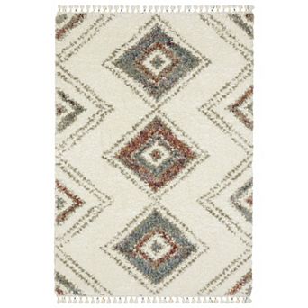 StyleHaven Aurelia Southwest Diamond Shag Tassel Fringe Area Rug