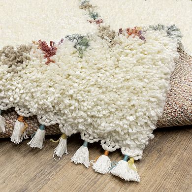 StyleHaven Aurelia Southwest Diamond Shag Tassel Fringe Area Rug