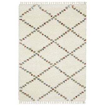 StyleHaven Aurelia Diamond Shag Tassel Fringe Area Rug