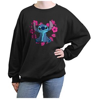 Disney's Lilo & Stitch Juniors' Flower Heart Stitch Graphic Fleece