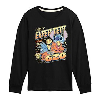 Disney's Lilo & Stitch Boys 8-20 Experiment 626 Long Sleeve Graphic Tee
