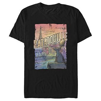 Disney / Pixar's Ratatouille Remi Overlooking Paris Men's Graphic Tee