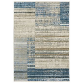StyleHaven Brighton Faded Geometric Recycled PET Geometric Area Rug