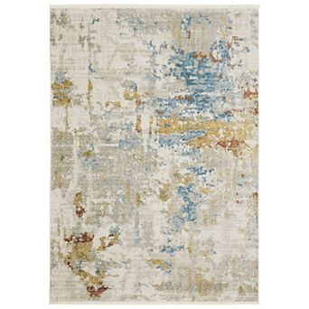 StyleHaven Brighton Marbled Abstract Recycled PET Beige / Multi Area Rug