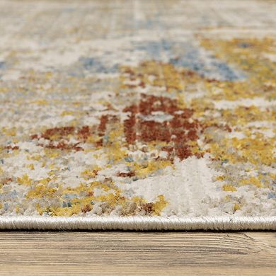 StyleHaven Brighton Marbled Abstract Recycled PET Beige / Multi Area Rug