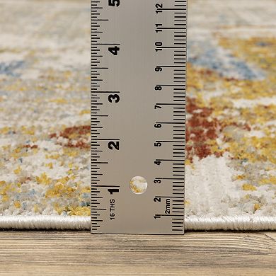 StyleHaven Brighton Marbled Abstract Recycled PET Beige / Multi Area Rug