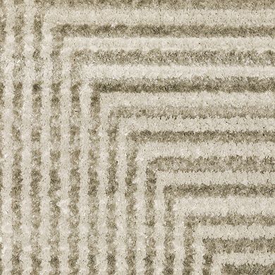 StyleHaven Brighton Tone-on-Tone Diamond Recycled PET Geometric Beige/ Ivory Area Rug