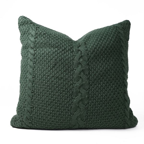 Sonoma Goods For Life® Oversized Cable Knit Pillow - Green (24X24)