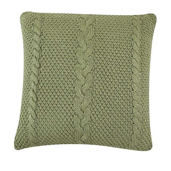 Sonoma Goods For Life® Oversized Cable Knit Pillow - Oil Green (24X24)