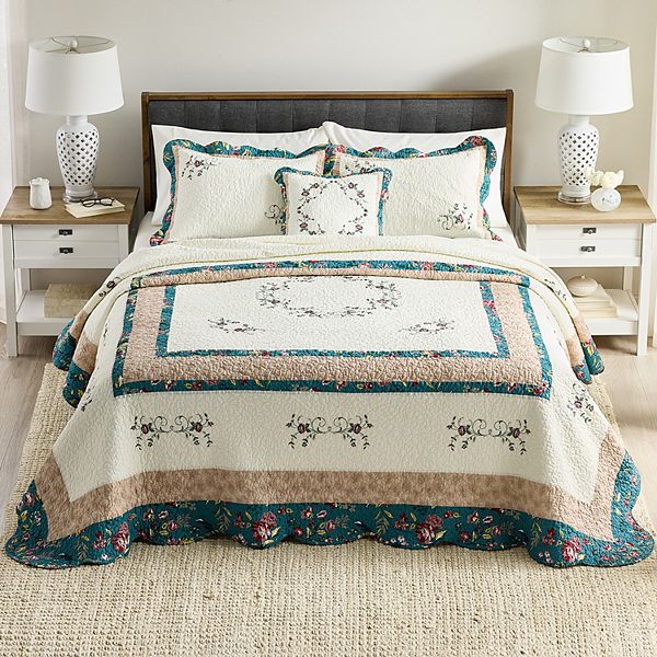 Sonoma Goods For Life® Sophia Embroidered Bedspread, Sham or Decorative Throw Pillow - Sophia (FULL)