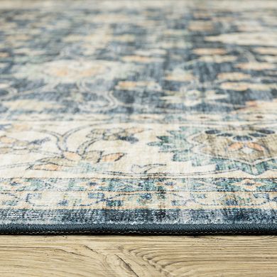 StyleHaven Sawyer Vintage Bordered Traditional Washable Area Rug