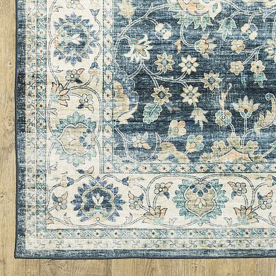 StyleHaven Sawyer Vintage Bordered Traditional Washable Area Rug
