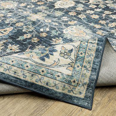 StyleHaven Sawyer Vintage Bordered Traditional Washable Area Rug