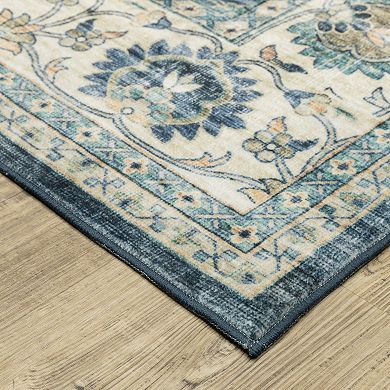 StyleHaven Sawyer Vintage Bordered Traditional Washable Area Rug