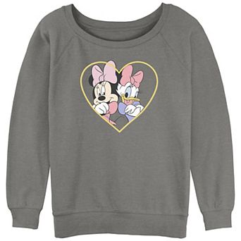 Disney's Minnie Mouse and Daisy Duck Juniors' BFFs Slouchy Terry Graphic Pullover