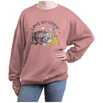 Disney's Mickey and Friends Juniors' Love My Crew Graphic Fleece