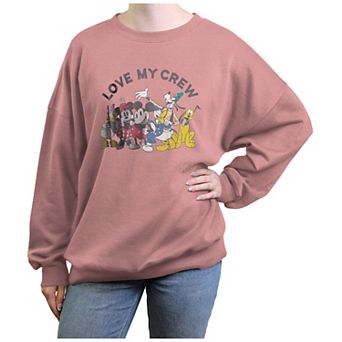 Disney's Mickey and Friends Juniors' Love My Crew Graphic Fleece