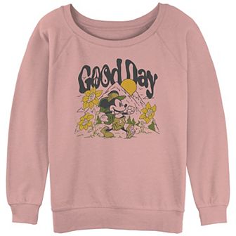 Disney's Mickey Mouse Juniors' Good Day Slouchy Terry Graphic Pullover
