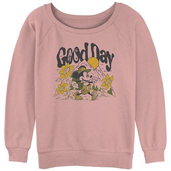 Disney's Mickey Mouse Juniors' Good Day Slouchy Terry Graphic Pullover