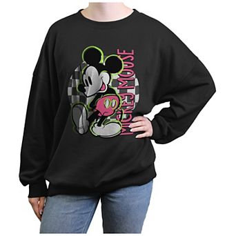 Disney's Mickey Mouse Juniors' Checkered Background Graphic Fleece