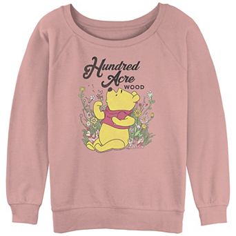 Disney's Winnie The Pooh Juniors' Blowing Dandelions Slouchy Terry Graphic Pullover