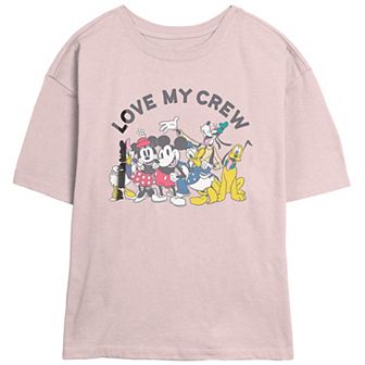 Disney's Mickey and Friends Juniors' Love My Crew Skimmer Graphic Tee