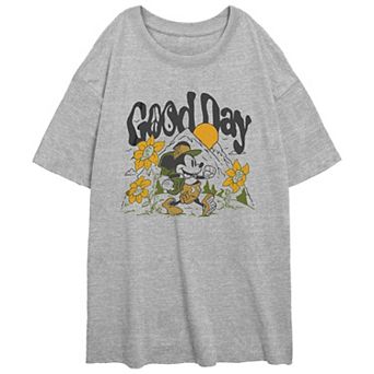 Disney's Mickey Mouse Juniors' Good Day Oversized Graphic Tee