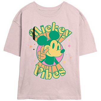 Disney's Mickey Mouse Juniors' Vibes Skimmer Graphic Tee