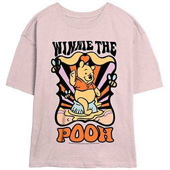 Disney's Winnie The Pooh Juniors' Groovy Poster Skimmer Graphic Tee