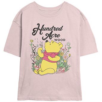 Disney's Winnie The Pooh Juniors' Blowing Dandelions Skimmer Graphic Tee